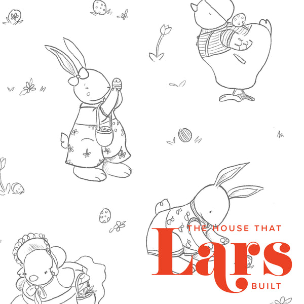 Easter Egg Hunt Coloring Page, PDF Printable