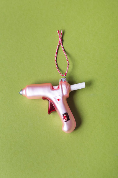 Pink Glue Gun Ornament 4.25