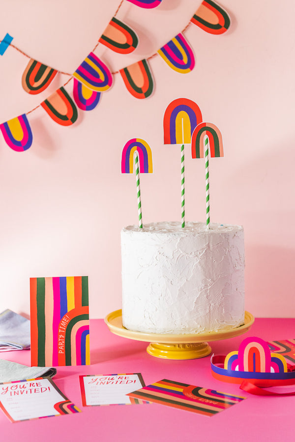 Rainbow Party Birthday Suite, PDF Printable - The House That Lars Built