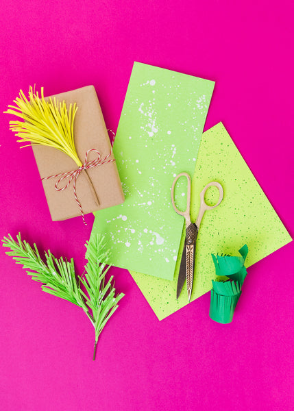 Paper Holiday Greenery Gift Toppers, PDF Template