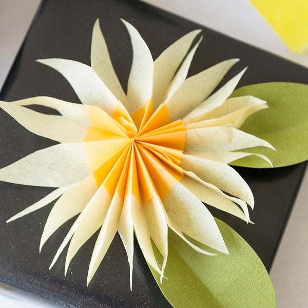 Paper Flower Gift Topper, PDF Template