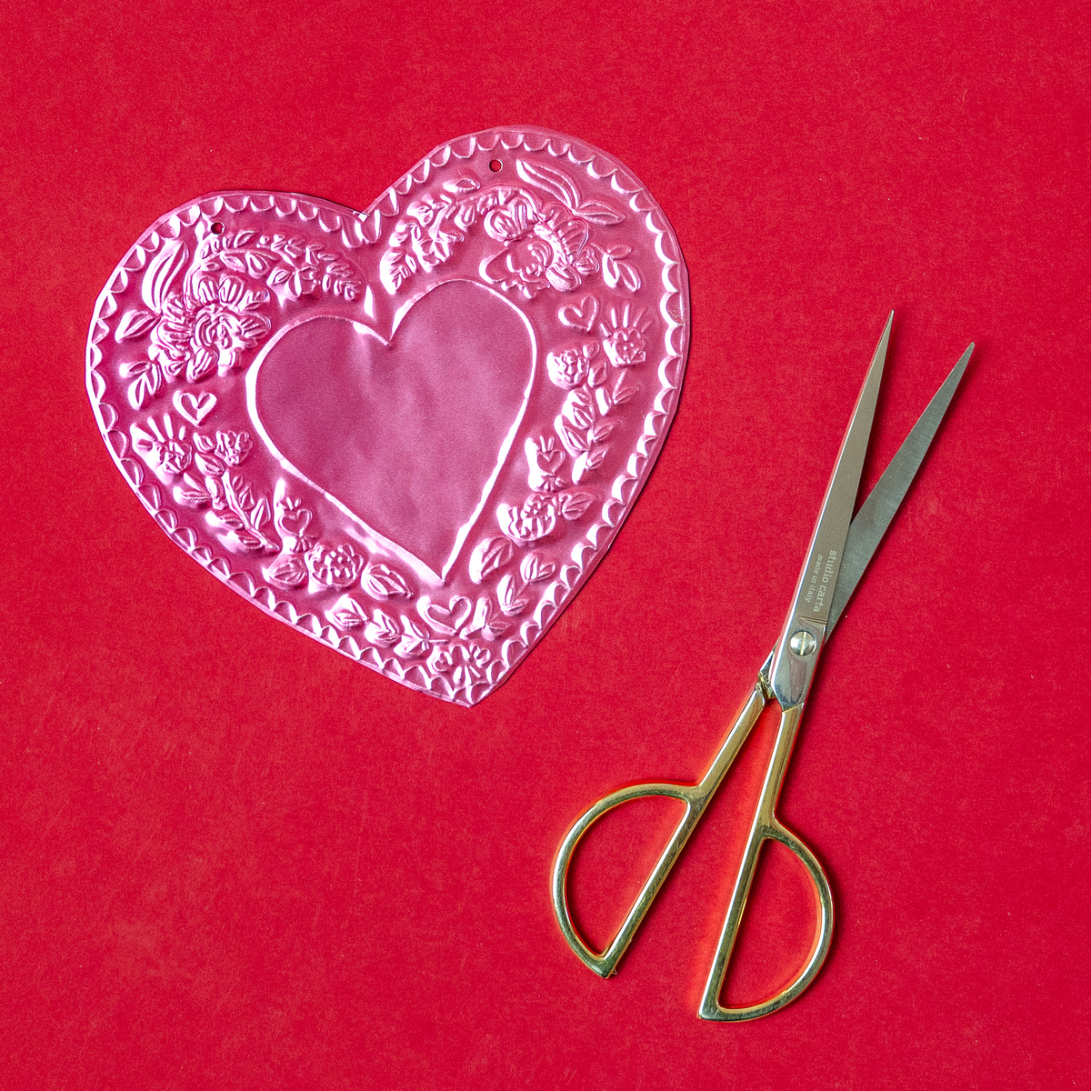 Tin Embossed Hearts, PDF Template