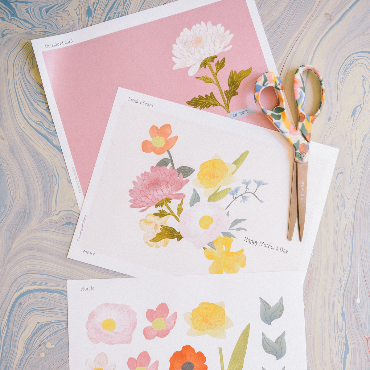Pop Up Mother&#39;s Day Card, PDF Printable
