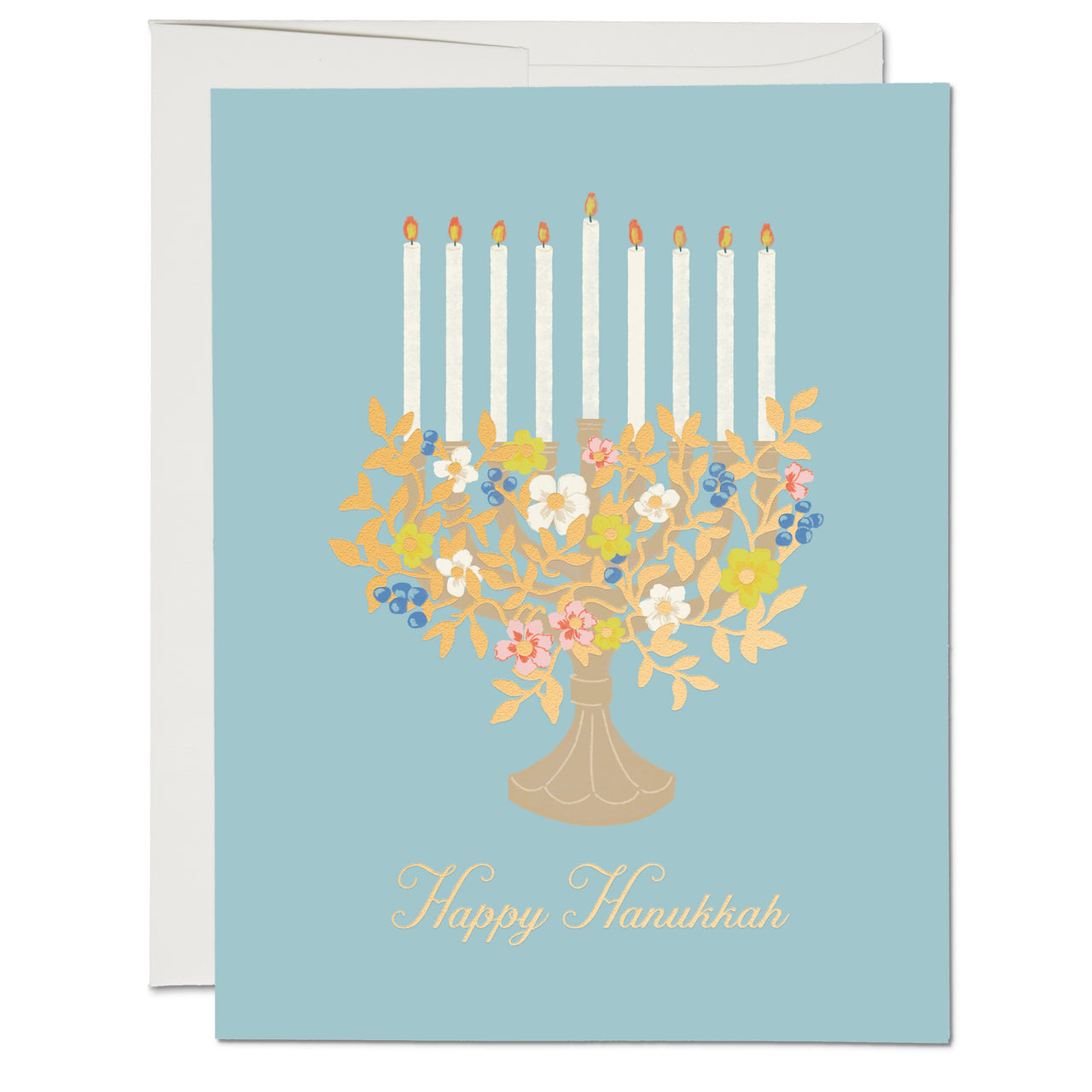 Floral Menorah Lars x Red Cap Card