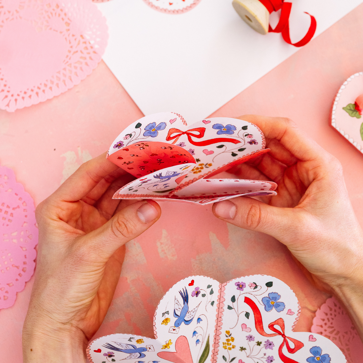 Victorian Heart Valentine, PDF Printable