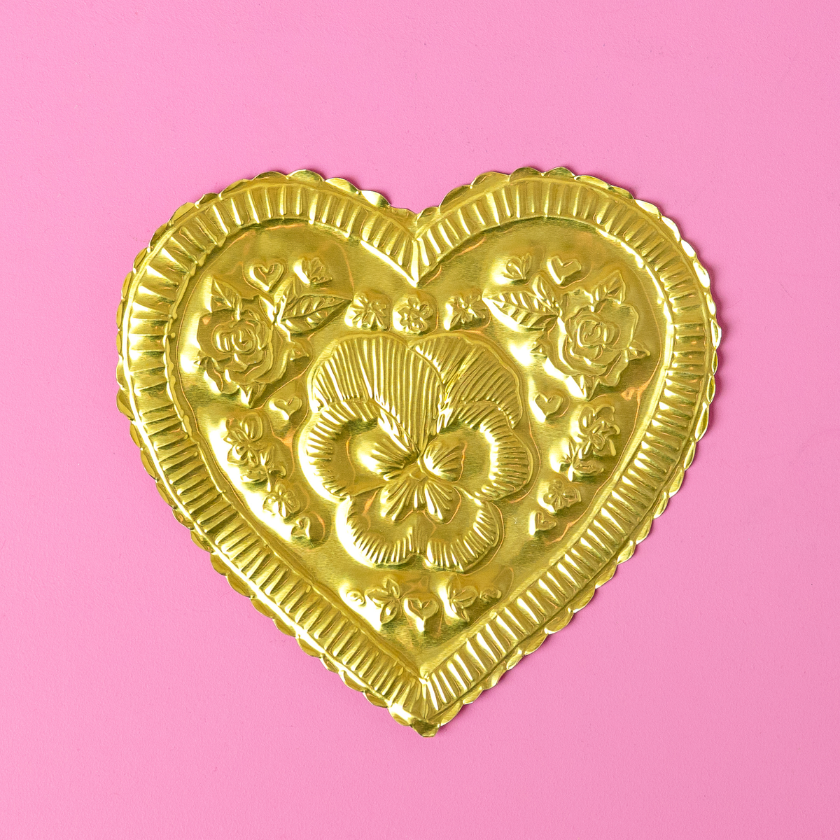 Tin Embossed Hearts, PDF Template