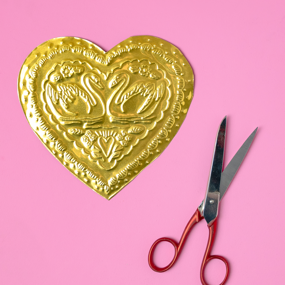 Tin Embossed Hearts, PDF Template