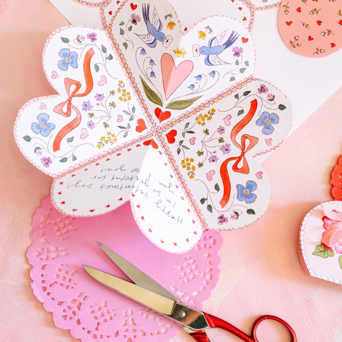 Victorian Heart Valentine, PDF Printable