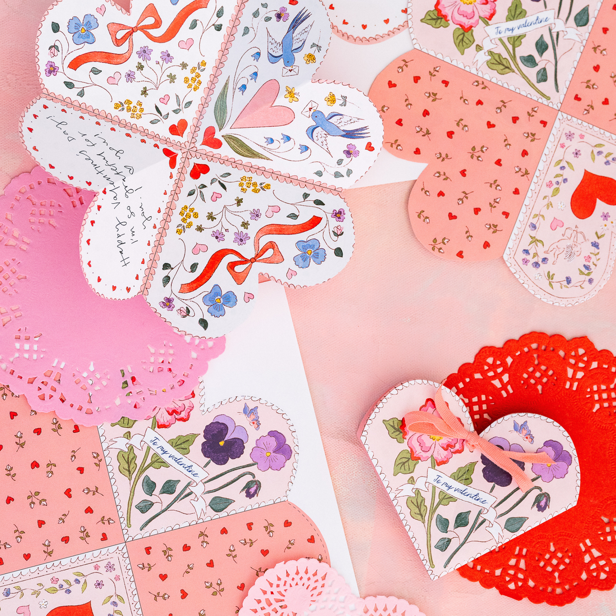 Victorian Heart Valentine, PDF Printable