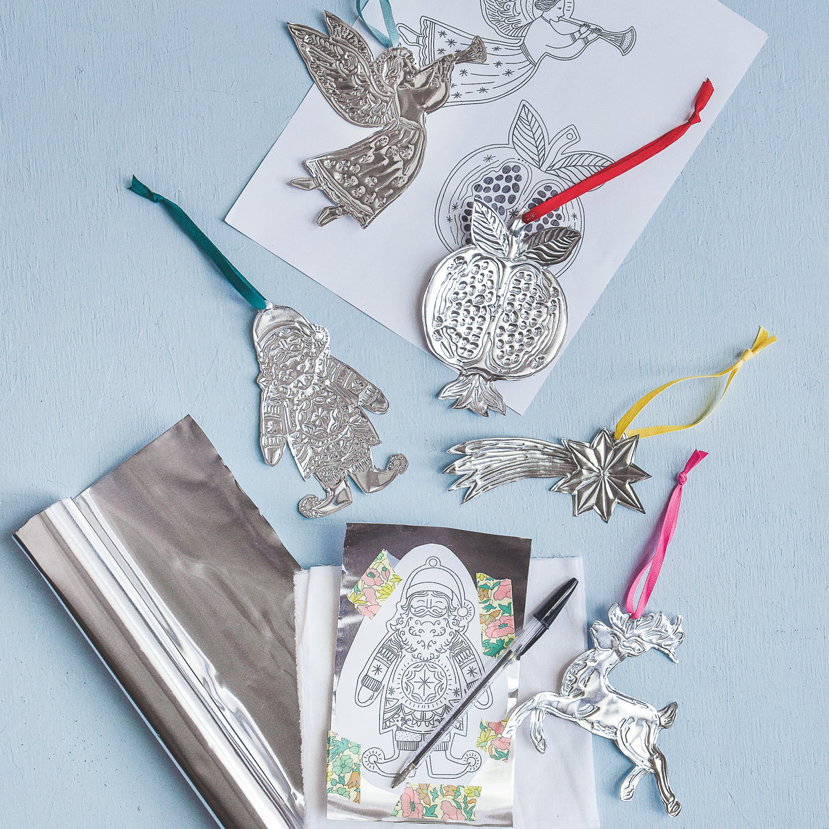 Tin Christmas Ornament, PDF Template