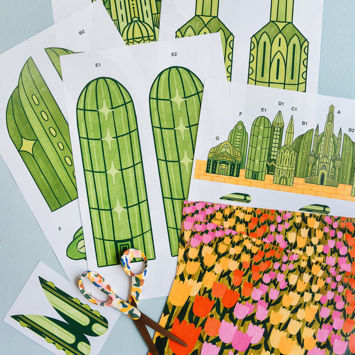 Emerald City Tablescape, PDF Printable