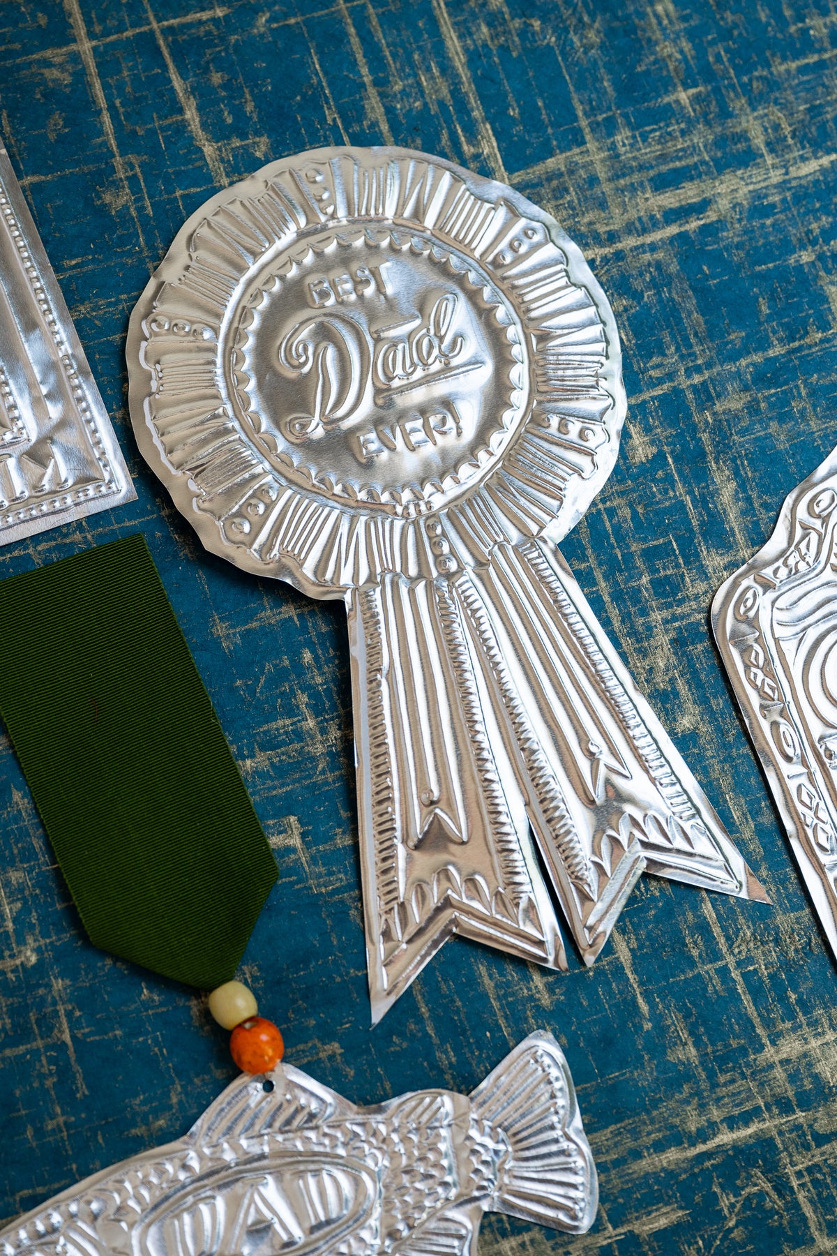 Tin Embossing Father's Day Ornaments, PDF Template