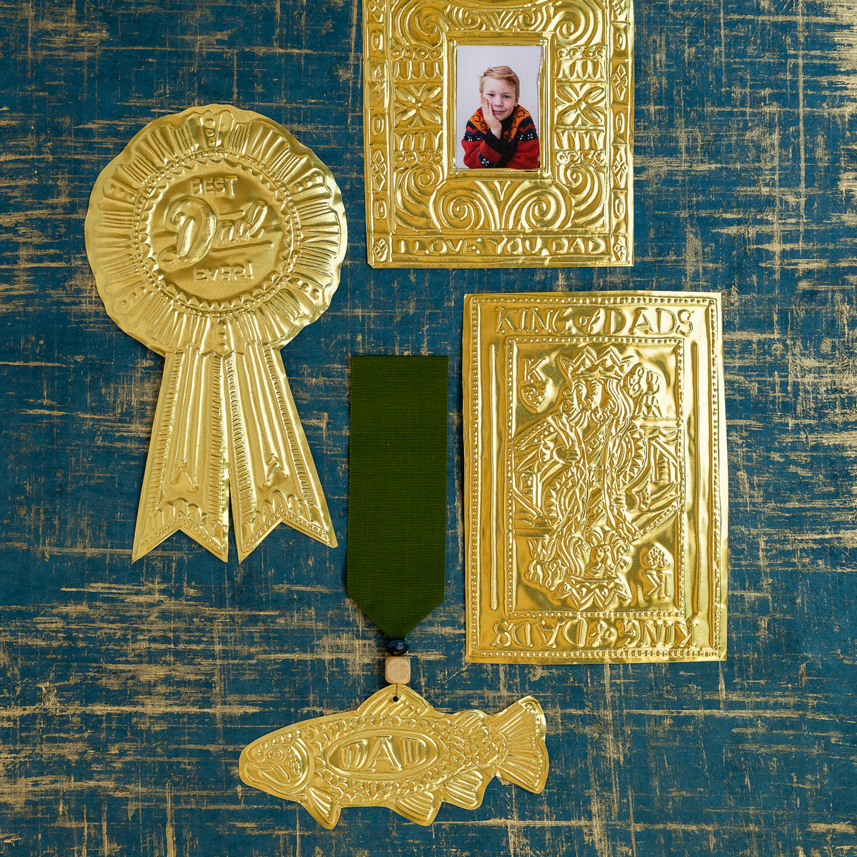 Tin Embossing Father's Day Ornaments, PDF Template
