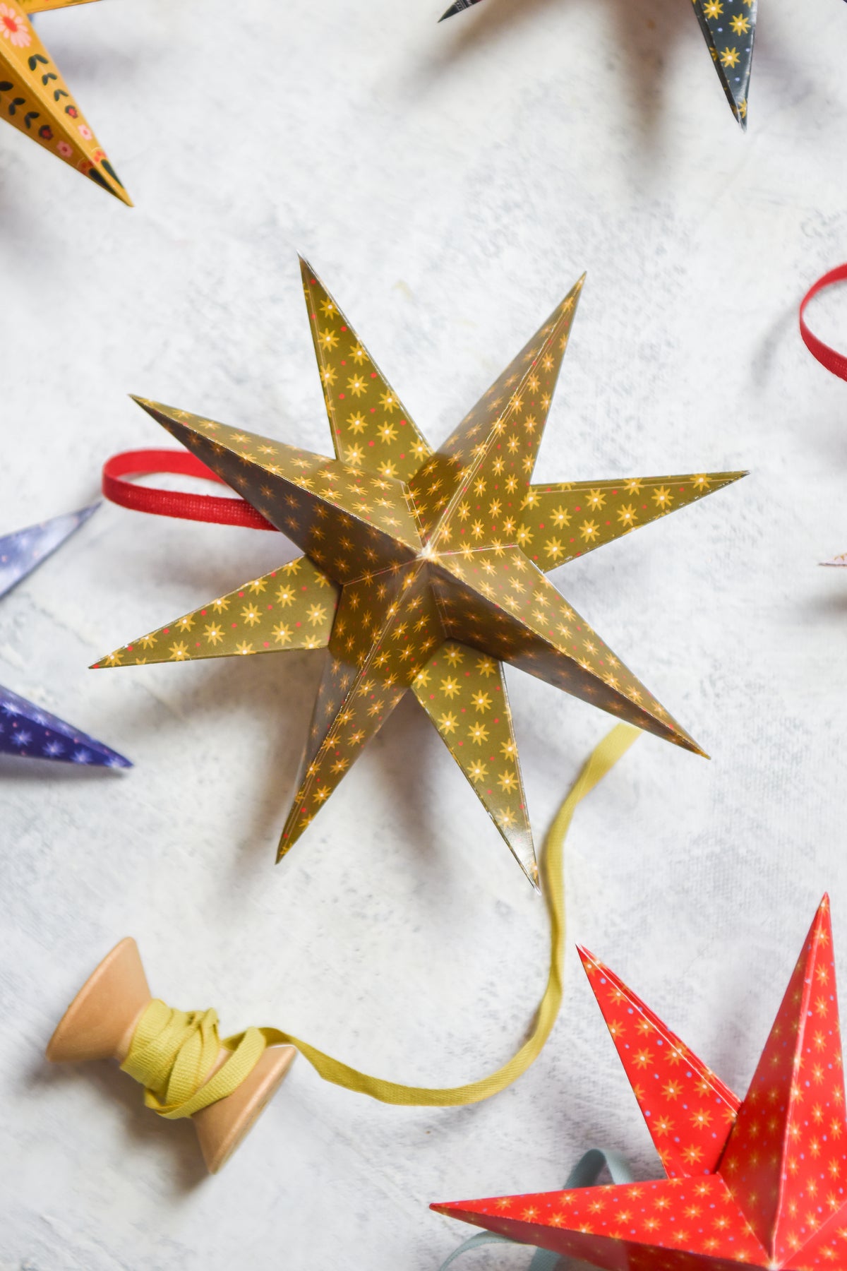 3D Star Ornament, PDF Printable