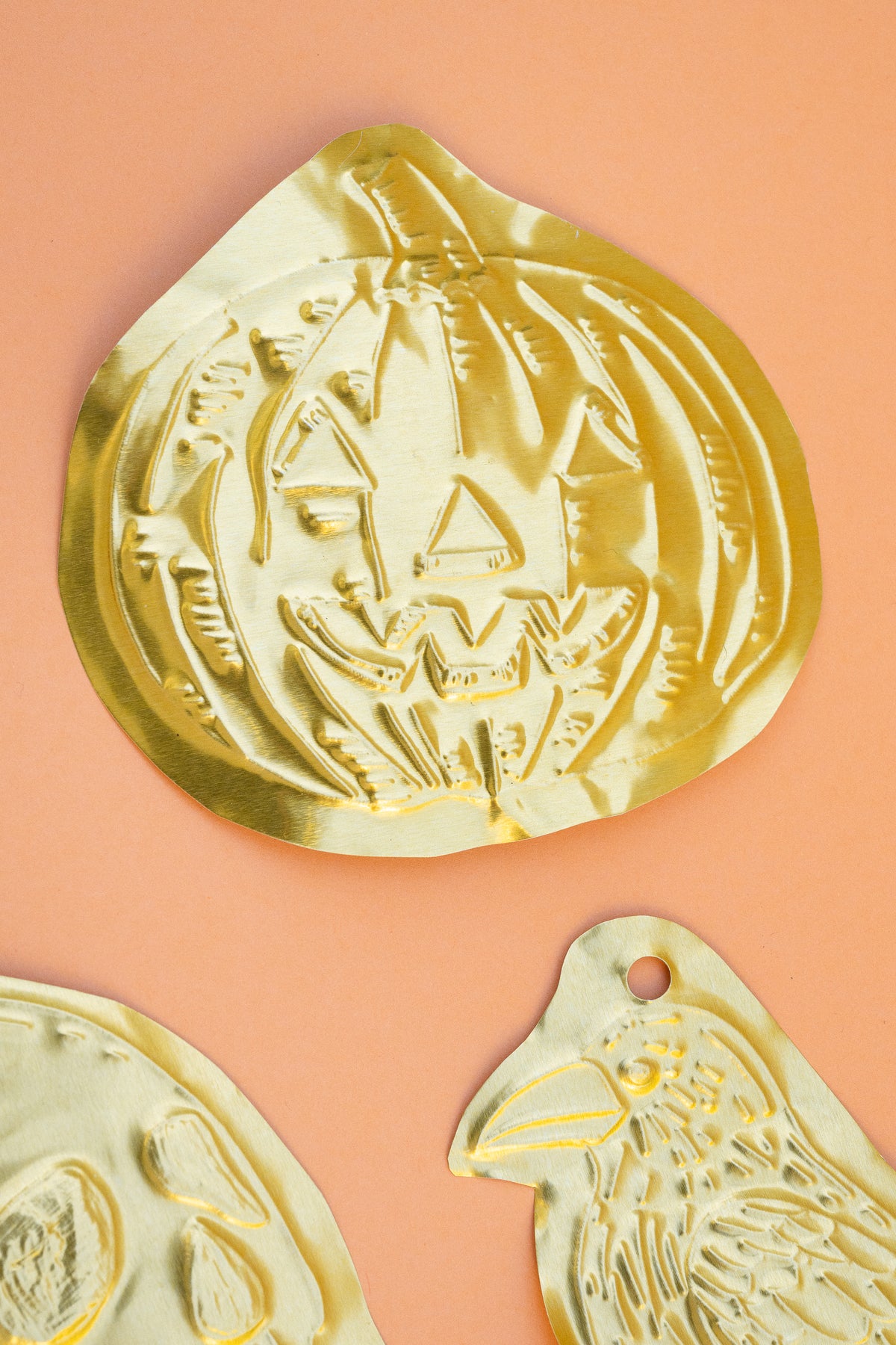 Tin Embossing Halloween Ornaments, PDF Template