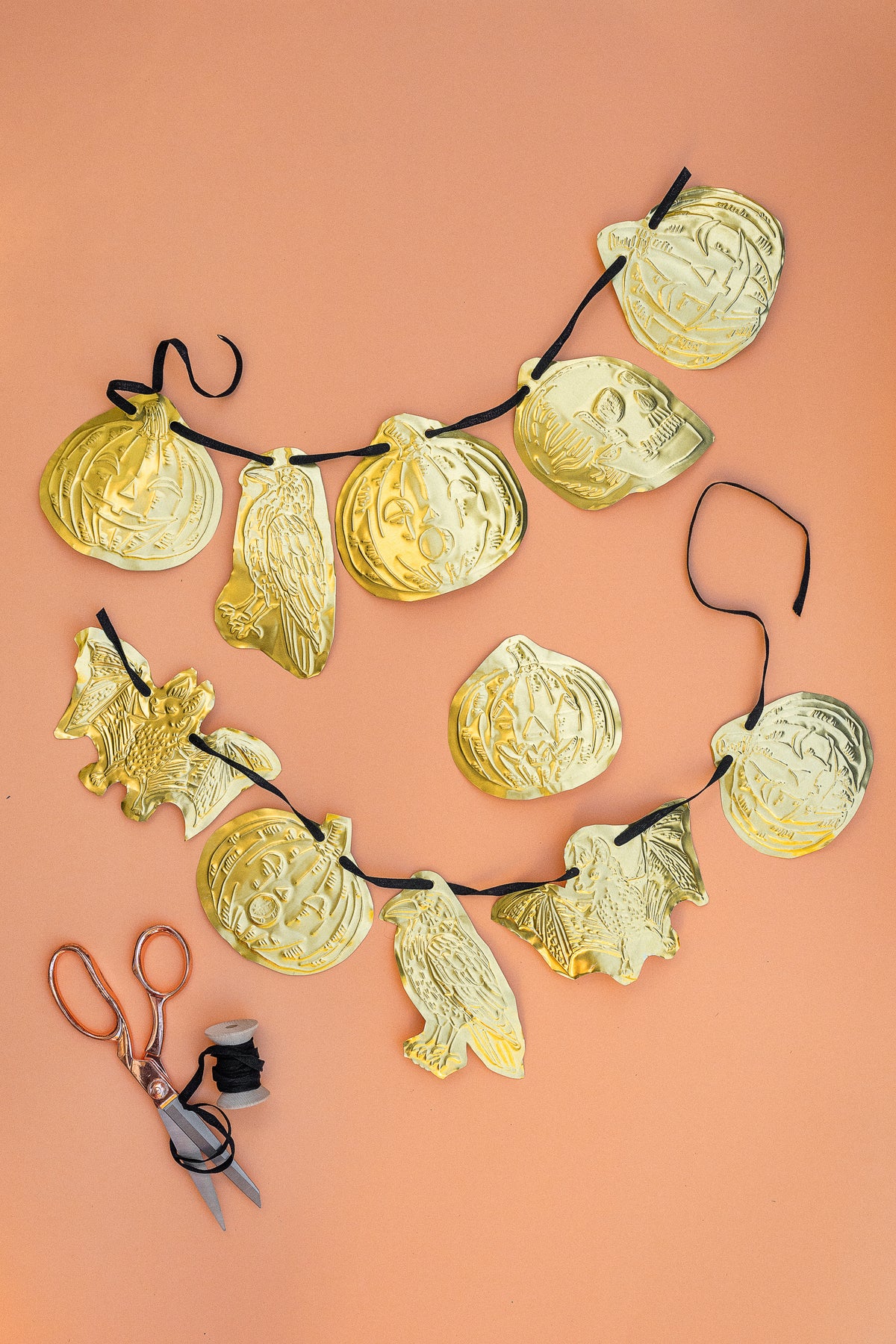 Tin Embossing Halloween Ornaments, PDF Template