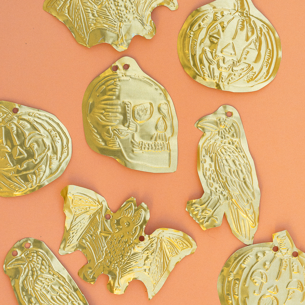 Tin Embossing Halloween Ornaments, PDF Template