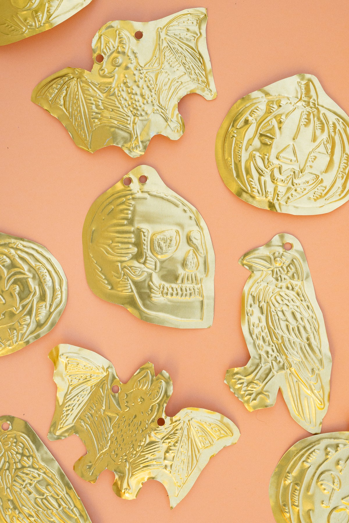 Tin Embossing Halloween Ornaments, PDF Template