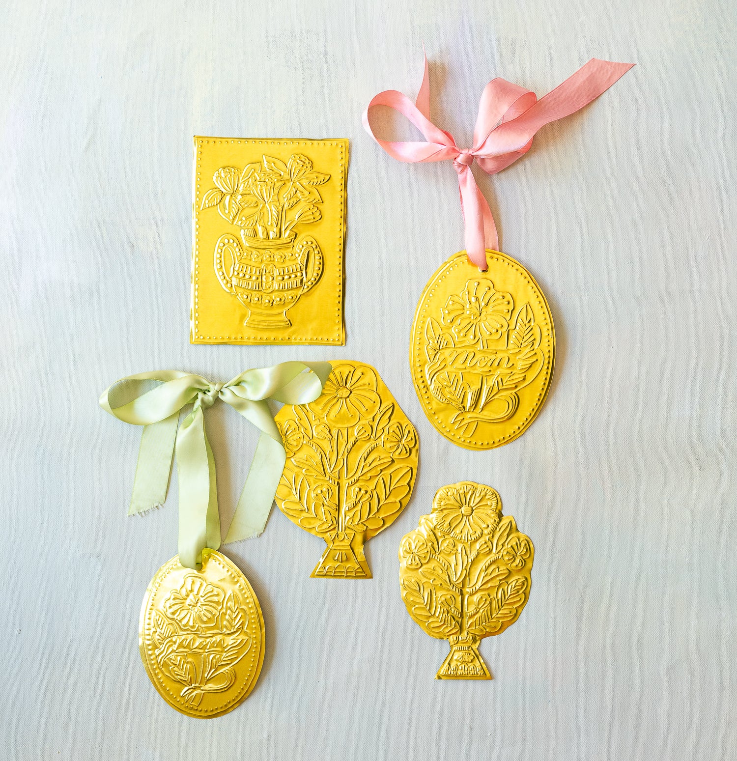 Tin Embossing Mother's Day Ornaments, PDF Template