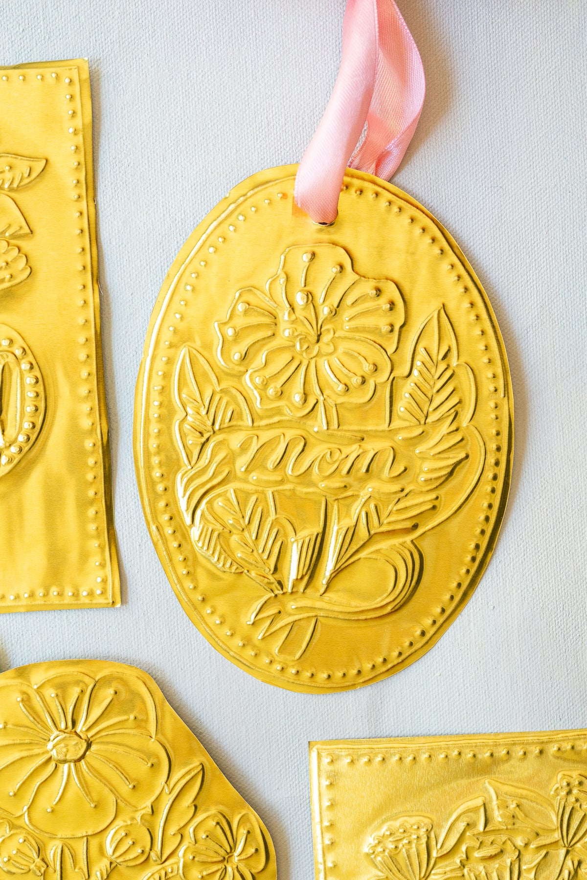 Tin Embossing Mother's Day Ornaments, PDF Template