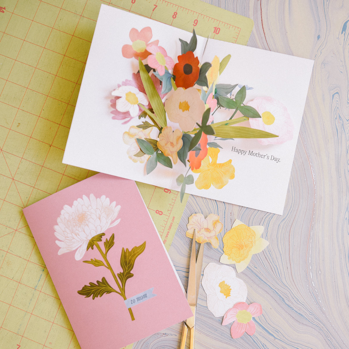 Pop Up Mother&#39;s Day Card, PDF Printable