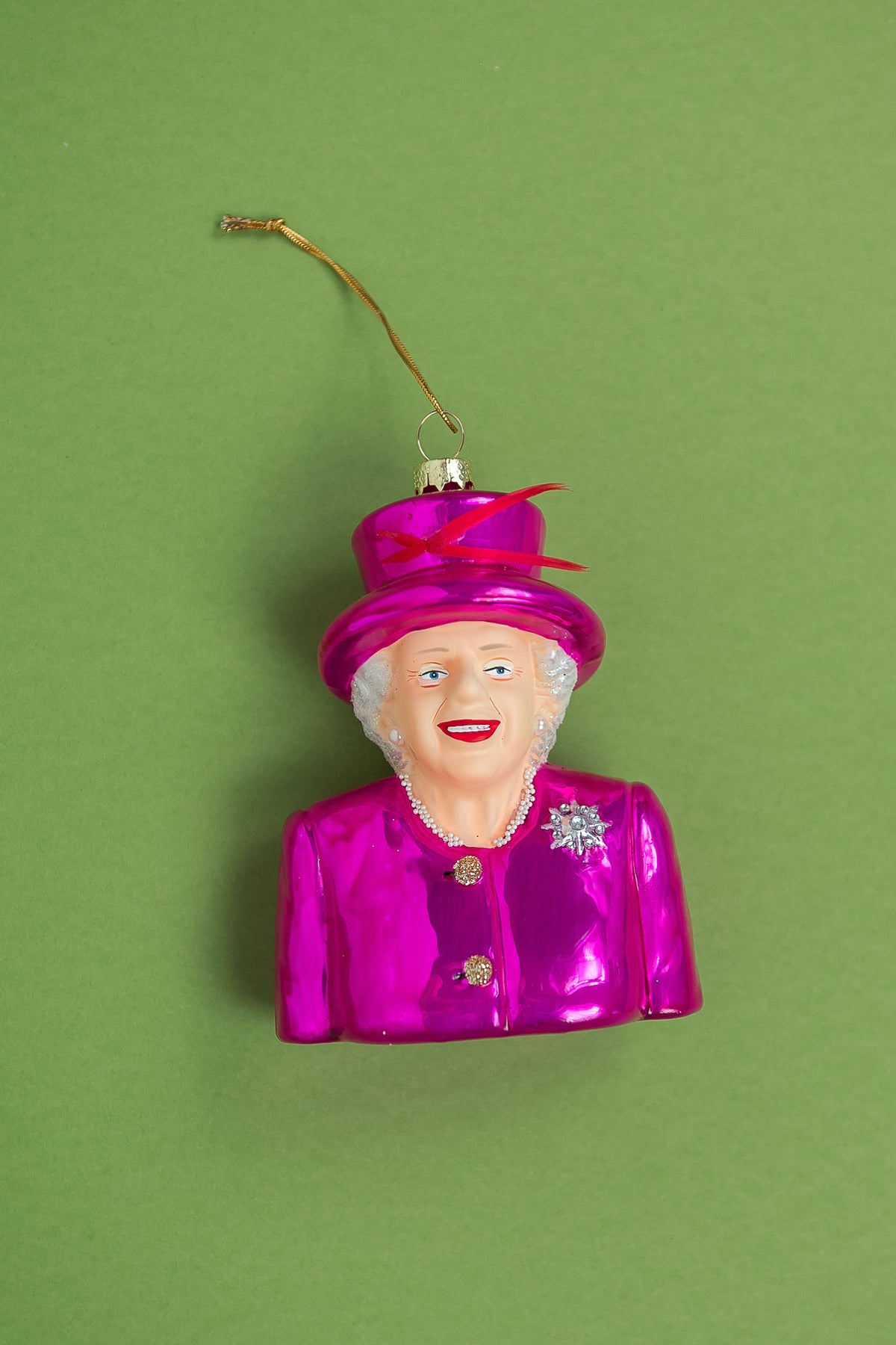 Queen Elizabeth Pink Bust Ornament