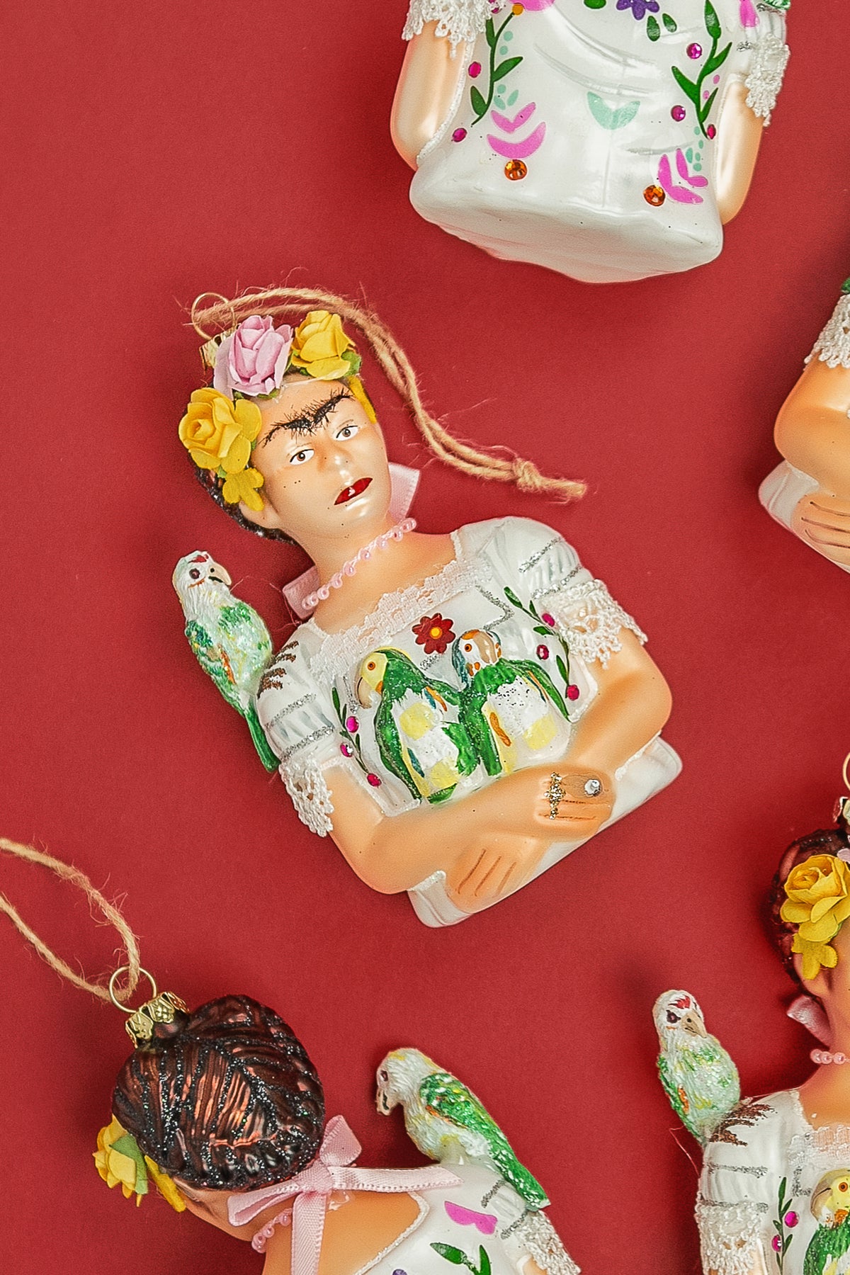 Frida Kahlo Parrots Ornament