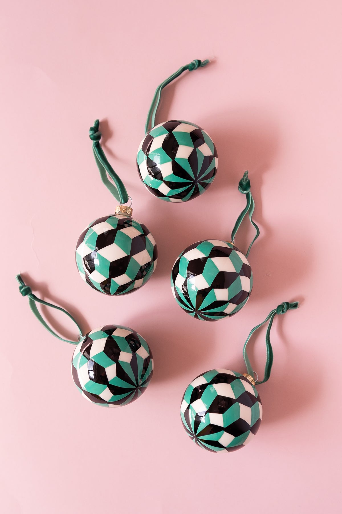 Tumbling Block Bauble - Green