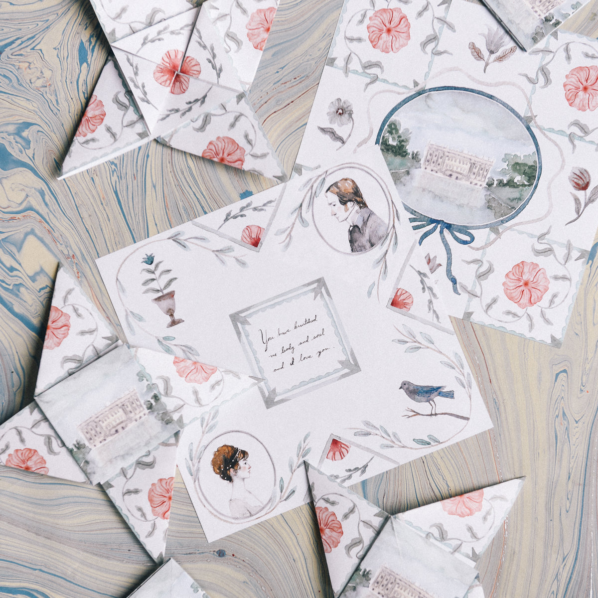 Pride &amp; Prejudice Victorian Puzzle Purse, PDF Printable