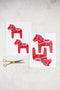 Dala Horse Garland, PDF Printable