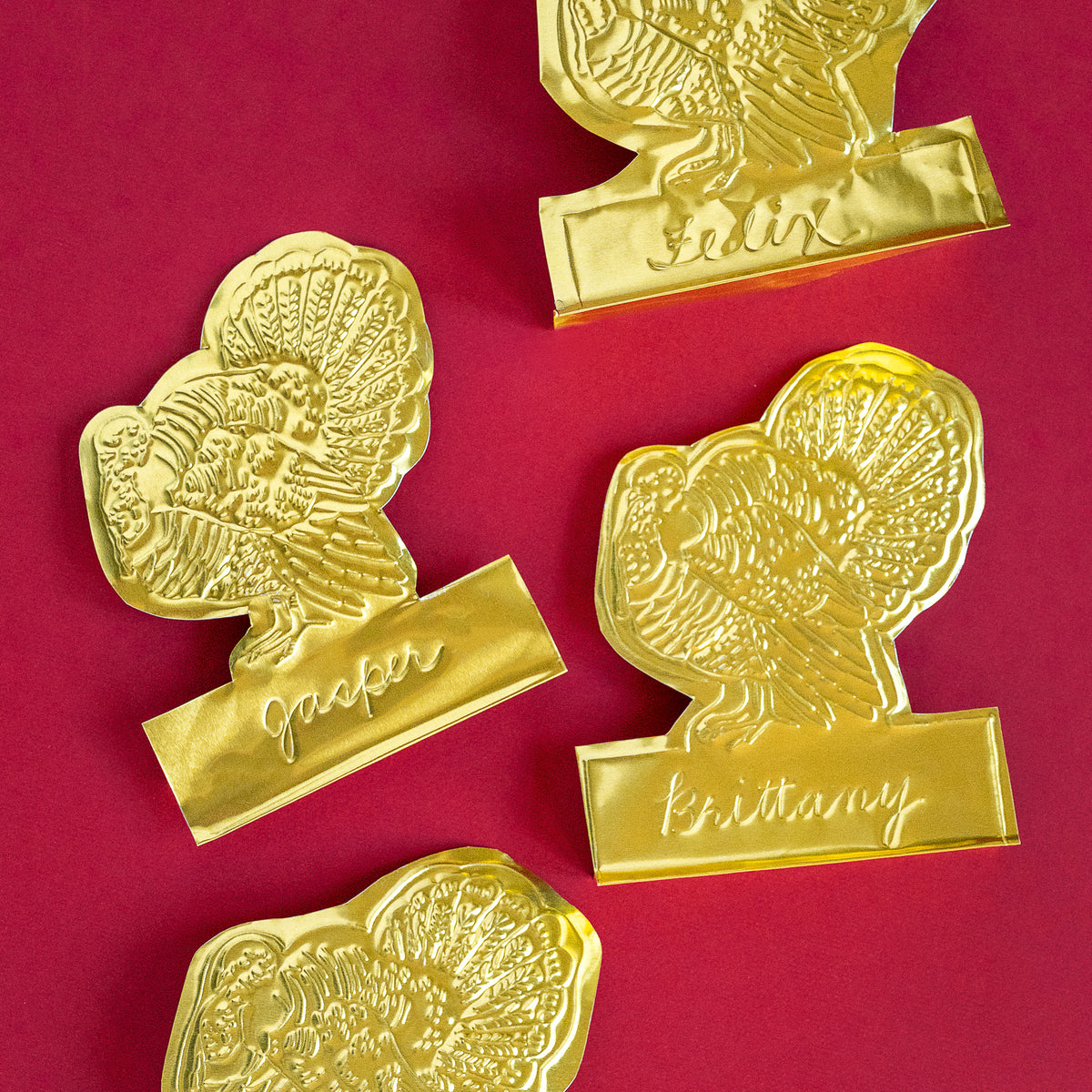 Tin Embossing Thanksgiving Ornaments and Place Setting, PDF Template
