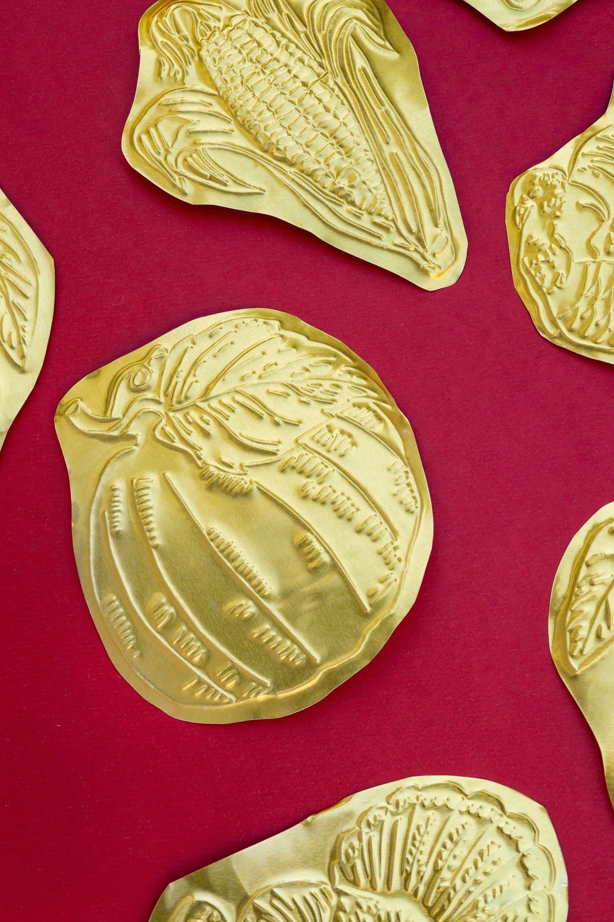 Tin Embossing Thanksgiving Ornaments and Place Setting, PDF Template
