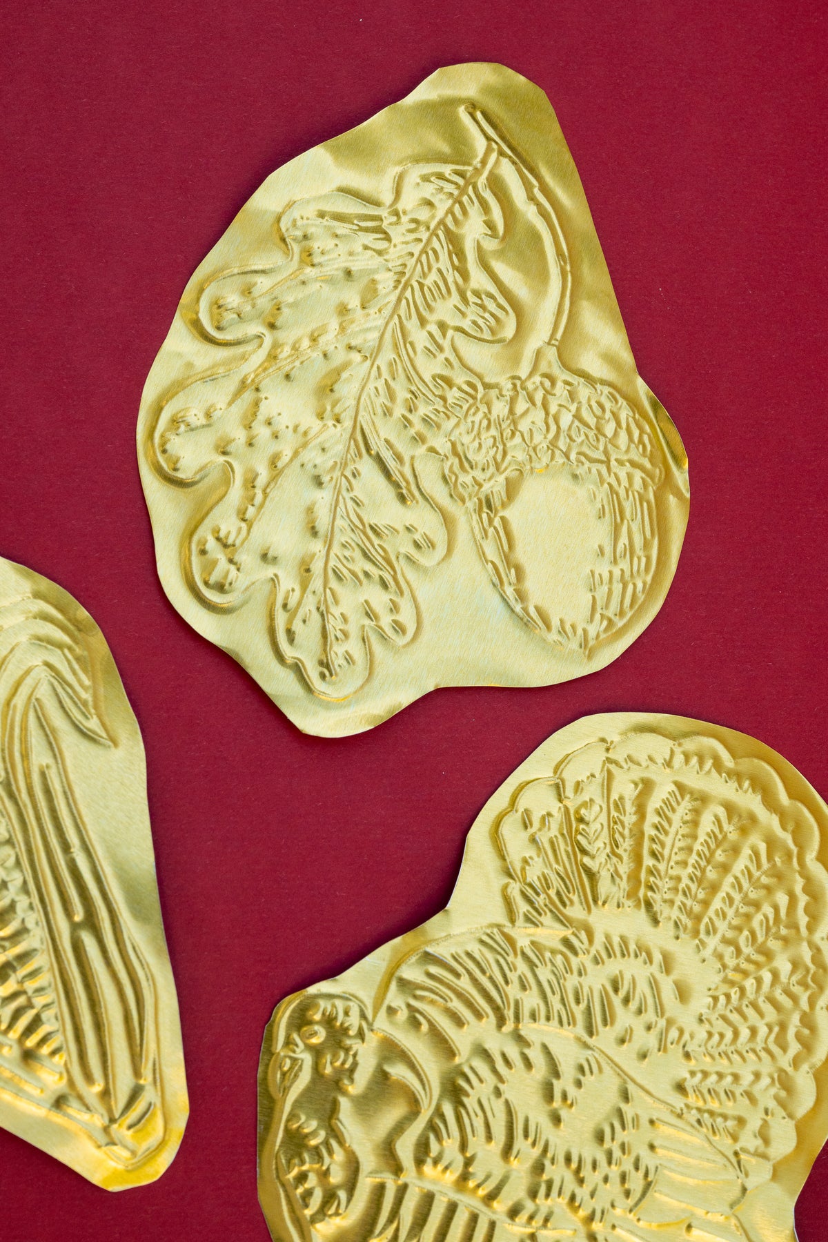 Tin Embossing Thanksgiving Ornaments and Place Setting, PDF Template