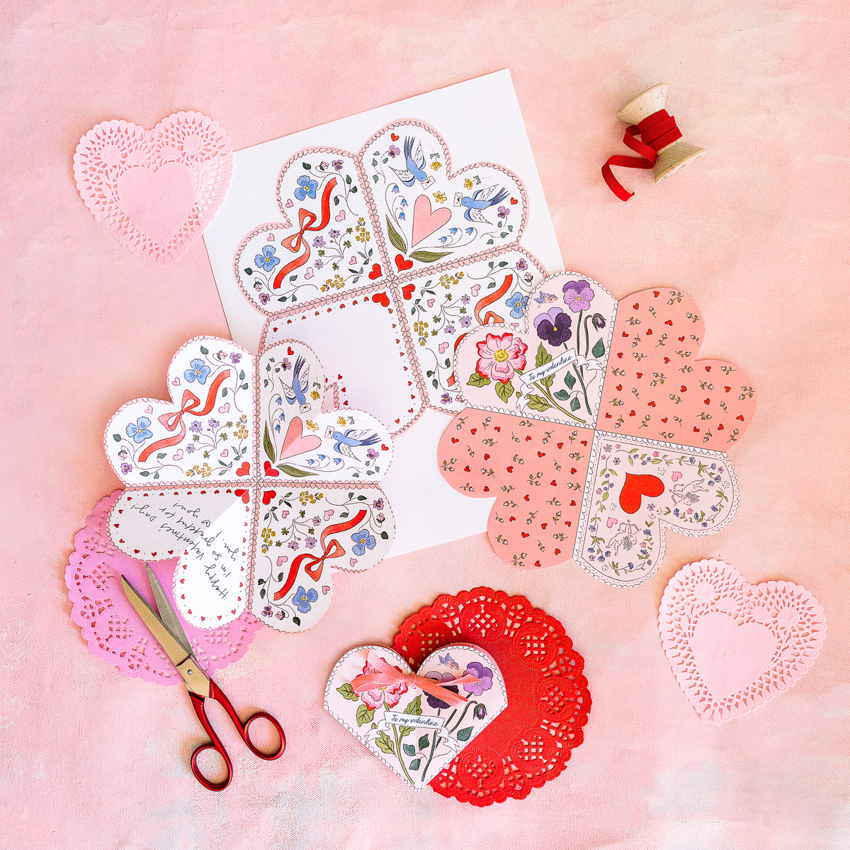 Victorian Heart Valentine, PDF Printable