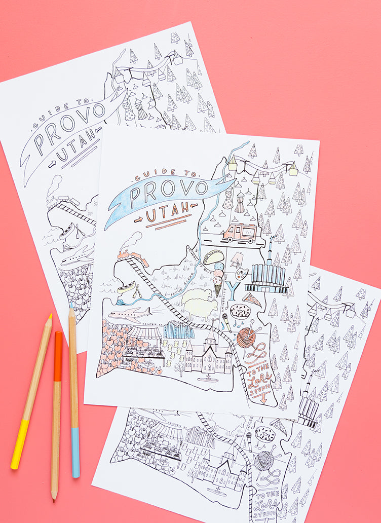 Guide to Provo Utah Coloring Page, PDF Printable