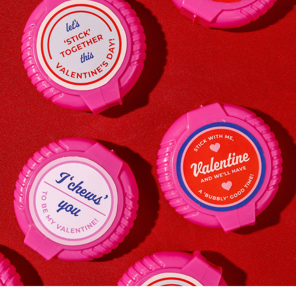 Bubble Gum Tape Valentine, PDF Printable