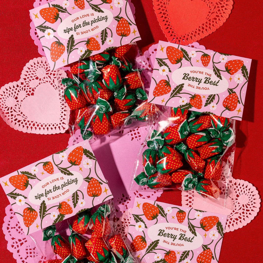 Strawberry Candy Valentine, PDF Printable