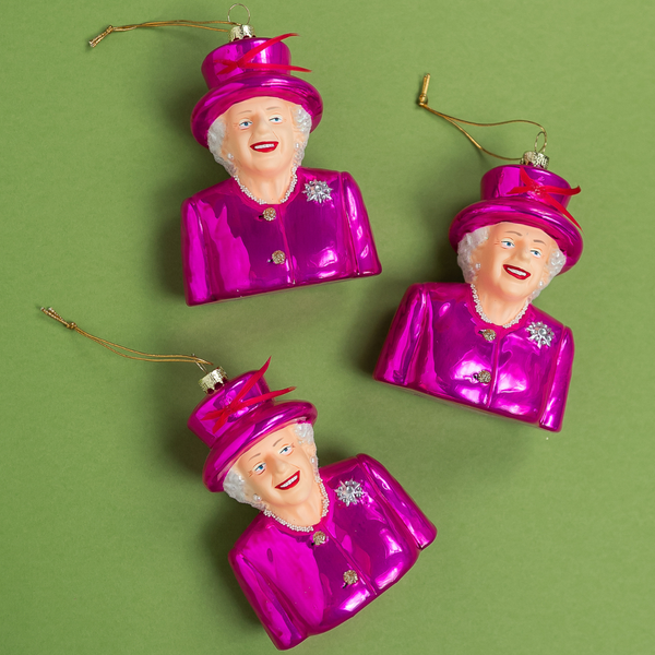 Queen Elizabeth Pink Bust Ornament