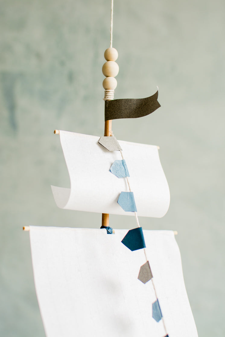 Paper Ship Mobile, SVG Template