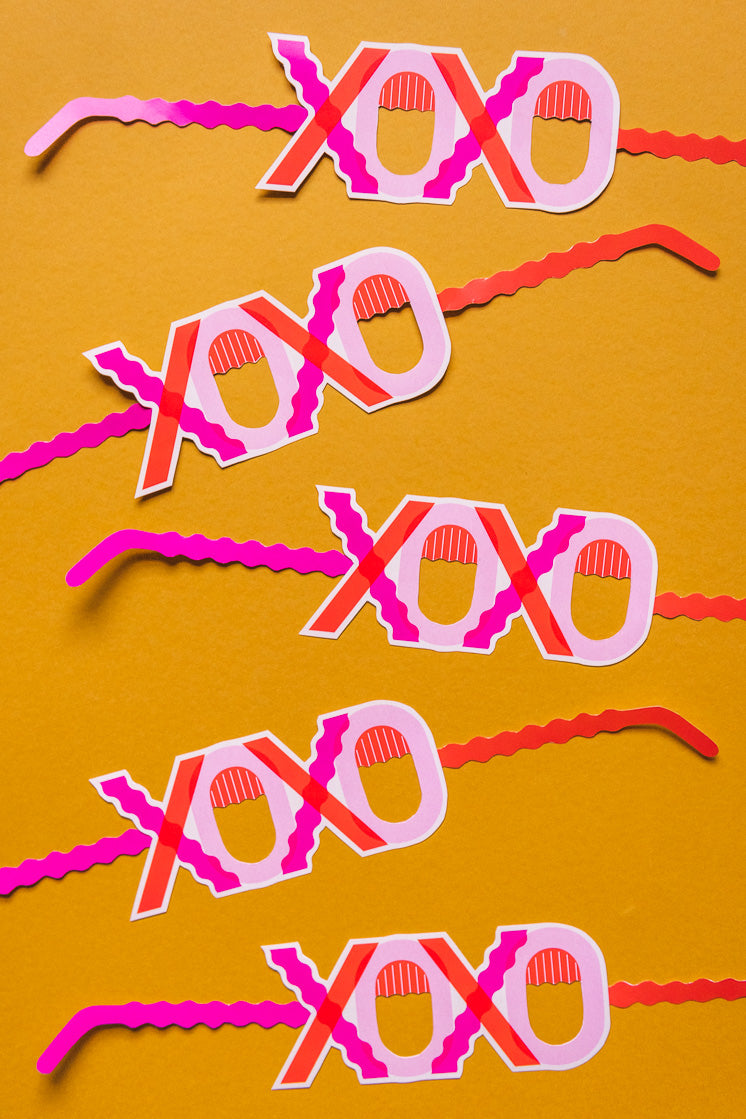 Valentine XOXO Glasses, PDF Printables