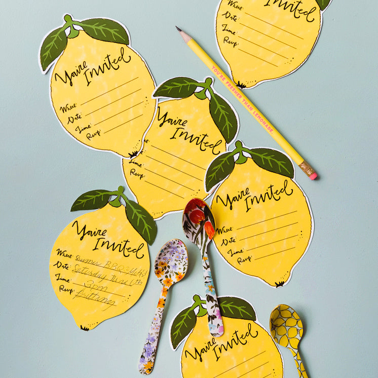 Lemon Invitation, PDF Printable