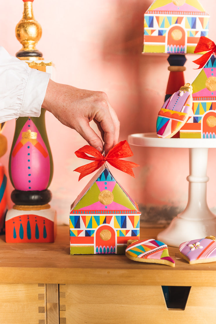 Nativity House Cookie Box, PDF Printable