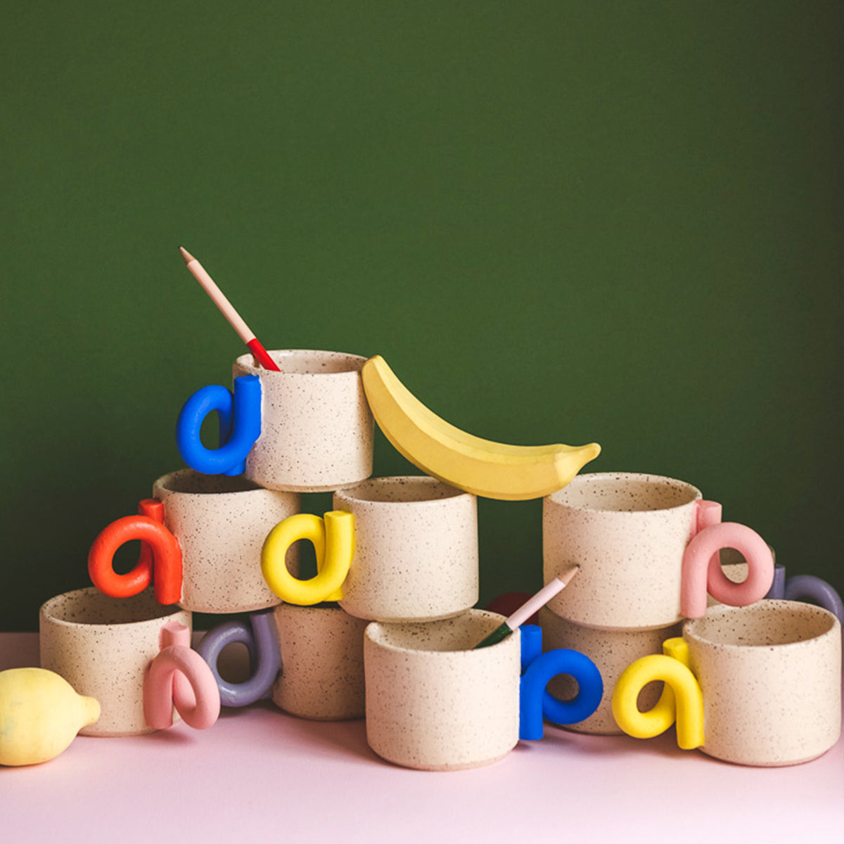 Speckled Loopy Mugs by Betsy Croft