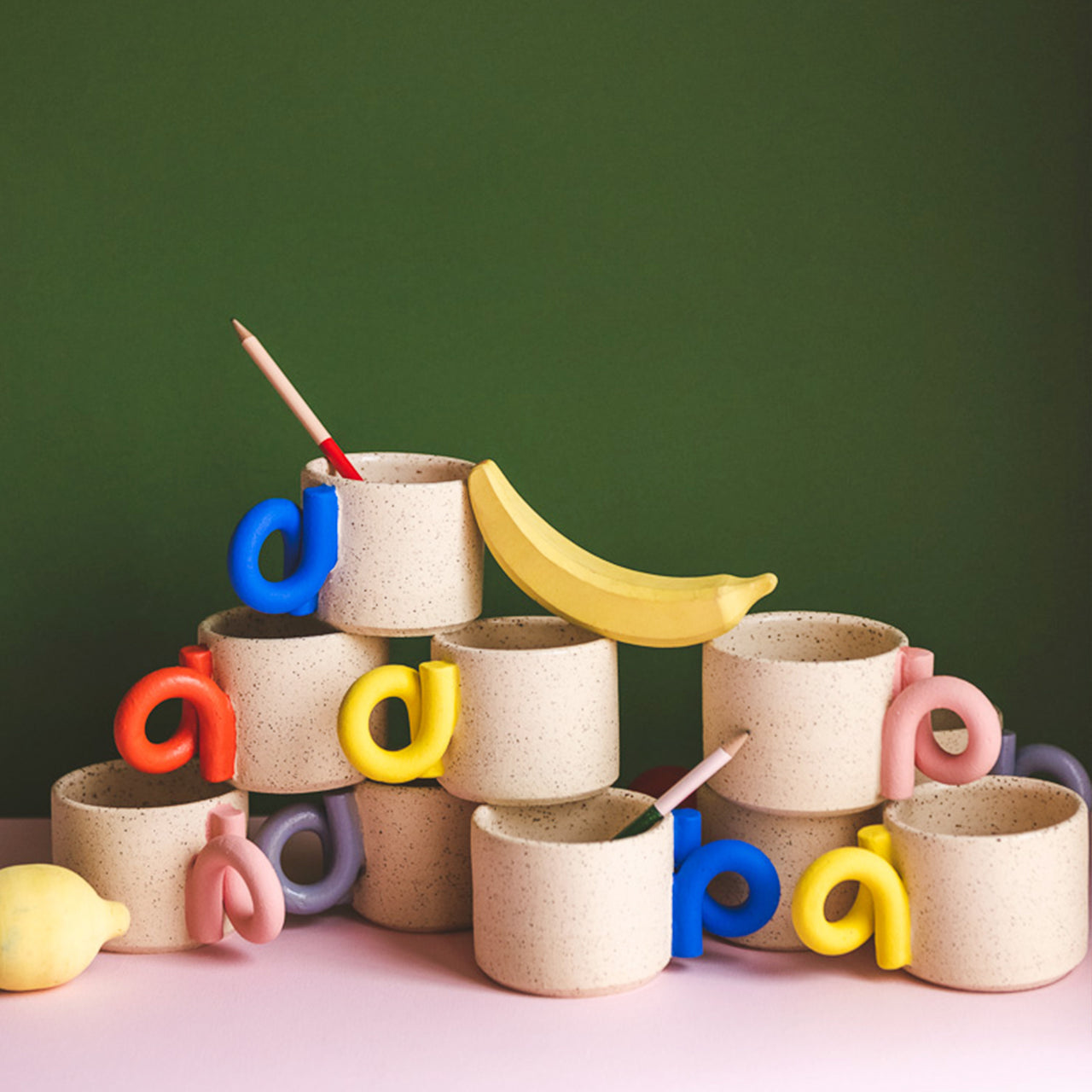 Speckled Loopy Mugs by Betsy Croft