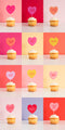 Conversation Heart Cupcake Toppers, PDF Printable