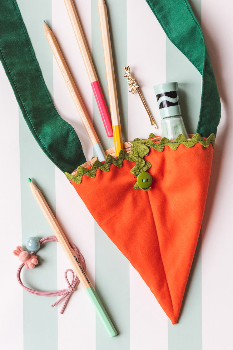 Fabric Carrot Bag, PDF Pattern