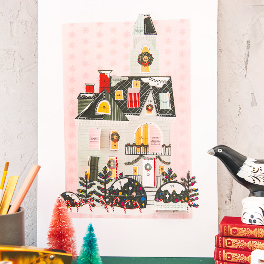 Christmas Home Advent Calendar, PDF Printable