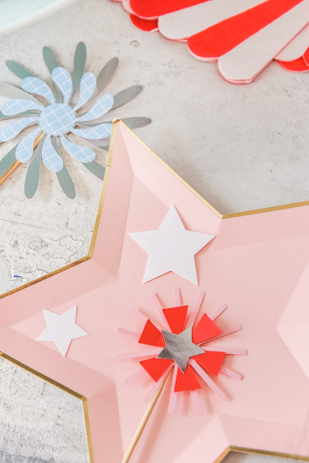 Paper Firework Cake Topper, SVG Template