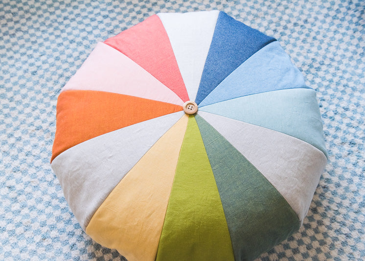 DIY Rainbow Floor Pouf, PDF Pattern