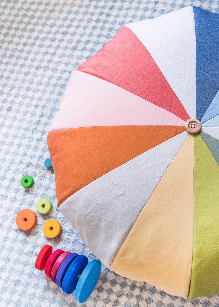 DIY Rainbow Floor Pouf, PDF Pattern